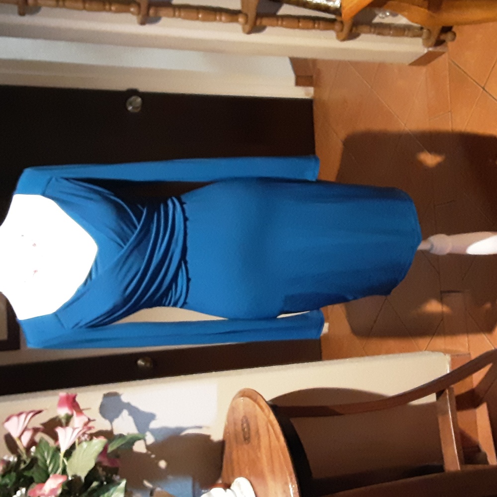 Moda Internacional Blue Green Spandex Dress